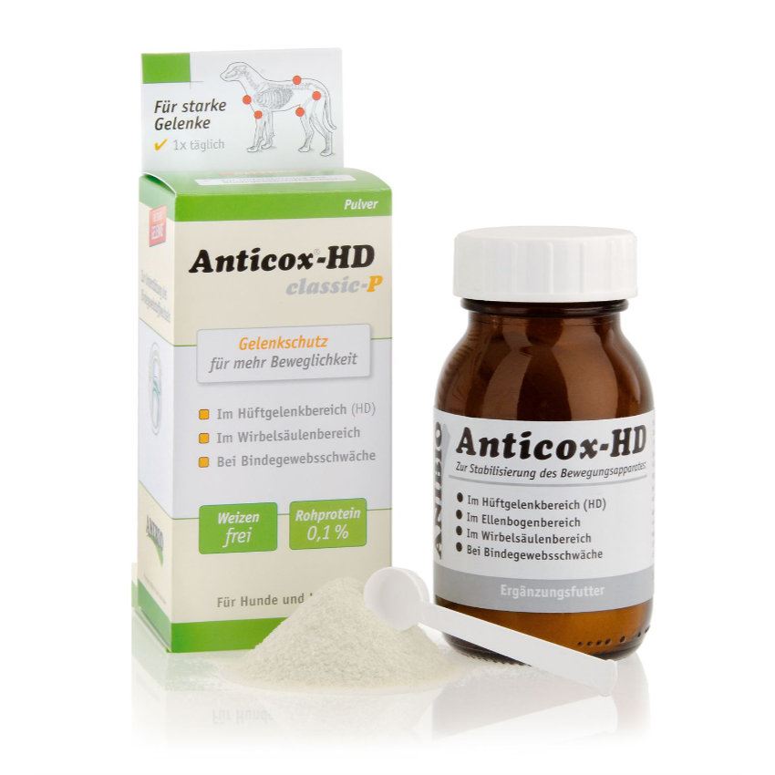 Anibio Anticox HD kan anbefales til ældre hunde og hunde med slidgigt.