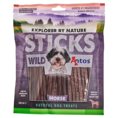 Wild Sticks med hest hunde snacks fra Arthurs Barf